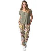 Stehmann Strandhose Zypern2, leichte Sommerhose im tropischen Blumendesign