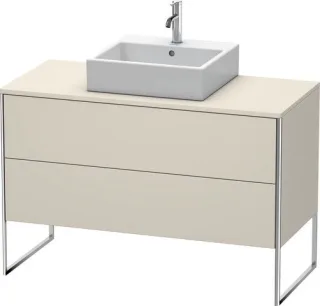 Duravit XSquare Konsolenwaschtischunterbau bodenstehend Taupe Matt 1200x548x778 mm - XS492209191 XS492209191