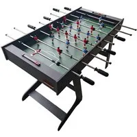 relaxdays Kickertisch Klappbarer Kickertisch, dunkelbraun