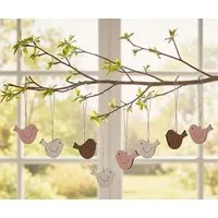 LB H&F Lilienburg Dekohänger 9er SET Anhänger Vögel Frühling Frühlingsdeko Deko Vogel Dekoration (Fensteranhänger Anhänger Hänger Geschenk Idee basteln selber machen dekorieren kaufen Mitbringsel Muttertag Herbst Herbstdeko Sommer Dekoast Zweig Astbü