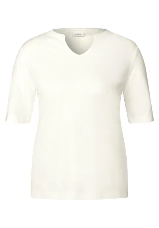 Cecil - T-Shirt im Tunika-Look weiß - Gr. - XS