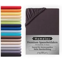 Hometex Premium Textiles Spannbettlaken Premium Boxspringbett Spannbetttuch ideal für Wasserbett und Matratzen, Jersey, Gummizug: Rundumgummizug, Spannbettlaken Premium Qualität 190 g/m², Gekämmte Baumwolle