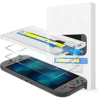 ibettertec Displayschutzfolie Panzerglas für Nintendo Switch 2 Modell 2025 [2 Stück] Schutzfolie für Nintendo Switch 2 Modell 2025 Released, 9H Härte 2.5D[Hohe Auflösung][Anti-Bläschen][Anti-Kratzen], Displayschutz Schutzfolie mit Rahmen Kompatibel m