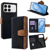 Wigento Handyhülle Klapphülle für Xiaomi Poco F8 Pro RFID Schutz mit Kartenfach Schwarz 6,59 Zoll, RFID Schutz, Kartenfach, Standfunktion