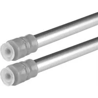 Bestlivings Klemmstange stufenlos ausziehbar – kein Bohren, kein Kleben, Ø 10 mm, 1-läufig, ausziehbar, ohne Bohren, geklemmt, Metall, Gardinenstange mit rutschfesten Gummipuffern, für Bad & Küche