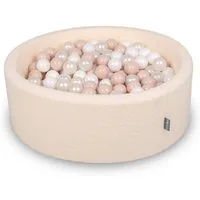 KiddyMoon Bällebad OK30TD, (Bällepool mit bunten Bällen, 200-tlg., Bällepool mit bunten Bällen), mit TEDDY Bezug, Made in Europe