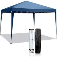 LALAHO Faltpavillon Pavillon 3x3m Pop-Up Gartenzelt höhenverstellbar, Partyzelt, UV-Schutz Gartenpavillon mit Tasche Faltzelt, für Garten, Balkon