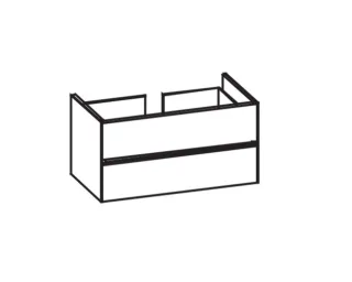 Artiqua 116 Waschtischunterschrank, Riviera Eiche quer NB, 116-WU2L-AC07-7180-438 116-WU2L-AC07-7180-438