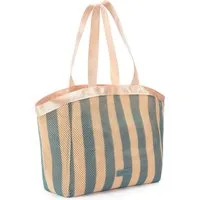 Elbsand Shopper Handtasche, Einkaufstasche, Schultertasche, Sommertasche, XXL Tasche, NEU Strandtasche, Badetasche aus modischem Mesh-Material VEGAN