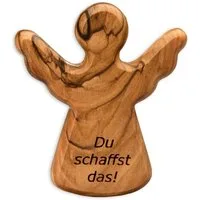 Kassis Geschenkartikel Engelfigur Schutzengel als Handschmeichler Mit Spruch "Du Schaffst Das", handgefertigt in Bethlehem, Geschenk zu mehreren Anlässen