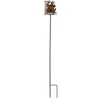 XiRRiX Gartenstecker Regenmesser Frosch in Rost Optik, Deko für den Garten (Gartendekoration, auf Stab) Niederschlagsmesser H. 114 cm