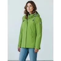 Dry Fashion Funktionsjacke Norderney Damen Übergangsjacke Wasserdicht - Outdoor-Jacke Winddicht Atmungsaktiv, Verschweißte Nähte, Kapuze abnehmbar, 2-Wege-Verschluss