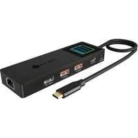 IB-DK4038-LCD, Dockingstation anthrazit, mit LCD-Display