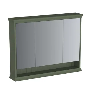 VitrA Valarte LED-Spiegelschrank 98 cm 3 Türen Vintage Grün (Lack),65833 65833