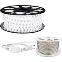 Aigostar LED Stripe LED Strip Streifen Band für innen und Außen, 5 Meter LED Streifen in Kaltweiß für Außen und Innen 230v