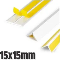 DQ-PP Sockelleiste DQ-PP WINKELLEISTE, 5m, Fensterleisten, Eckleiste, selbstklebend, Knickwinkel, 15x15mm, 25x25mm, 35x35mm, Stärke: 1,5mm, Weiss
