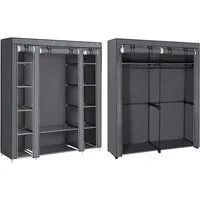 SONGMICS Kleiderschrank 2 Set, Stoffschrank Set, Kleiderschrank Set