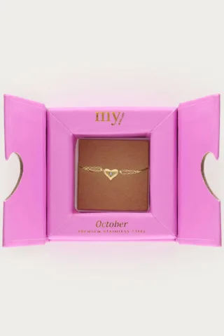 My Jewellery - Minimalistisches Doppelarmband mit Geburtsstein gold - Gr. - OS