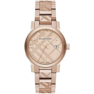 Burberry BU9039 Rose GoldTone Zifferblatt Edelstahl Unisex Uhr