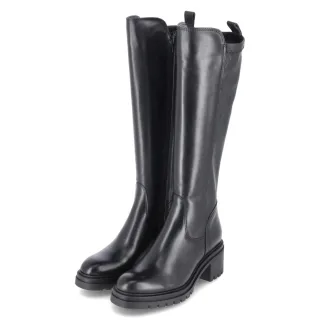 Tamaris Stiefel - Gr. 39 - Schwarz - Leder und Synthetik