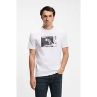 BOSS ORANGE T-Shirt Te Motors Fotodruck, reine Baumwolle, Regular Fit