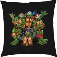 Blondie & Brownie Dekokissen Turtles Ninja Schildkröten Team Pizza Kissen mit Füllung