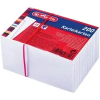 Herlitz Karteikarten 200 Herlitz Karteikarten DIN A8 / liniert / 170g/m2 / Farbe: weiß