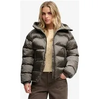 Superdry Outdoorjacke HOODED SHINE PUFFER JACKET Deep Khaki Green