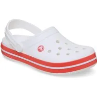 Crocs Sandale Crocband Clog weiss/rot Badeschuh