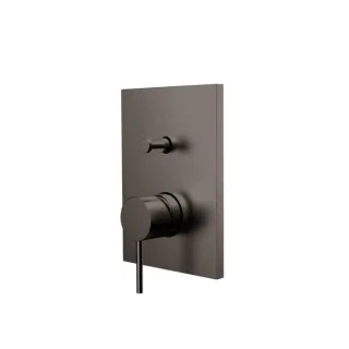 Herzbach Design iX PVD Wannenfüll- und Brausearmatur 21.130305.2.40 Black Steel, UP, 180x130mm