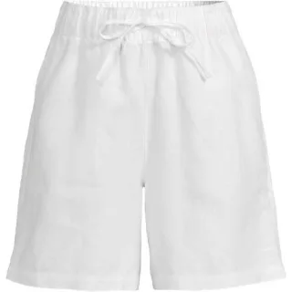 Premium Reinleinen-Schlupfshorts für Damen, Damen, size: regular, Elfenbein, Leinen, by Lands' End