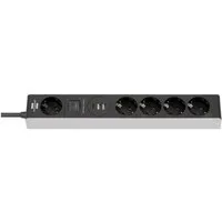 Brennenstuhl Steckdosenleiste 5-fach mit Power Delivery Typ-C und 2 USB-A Steckdosenleiste, mit Schalter, mit USB