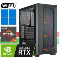 X-HARDWARE X-Gaming 5500 Computer, 16GB RAM, 256GB NVMe + bis zu 4TB HDD Gaming-PC (AMD Ryzen 5 5500, RTX 3050, 16 GB RAM, 0 GB HDD, 256 GB SSD, Luftkühlung, Windows 11 Pro)