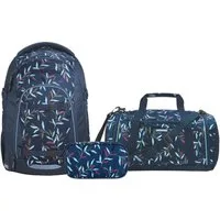 coocazoo Schulranzen Schulrucksack-Set MATE Boho Glam 3-teilig (3-teilig), ergonomisch, Körpergröße: 135 - 180 cm, Easy-Grow-System