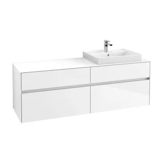 Villeroy & Boch Collaro Waschtischunterschrank C02300DH 160x54,8x50cm, Waschtisch rechts, Glossy White