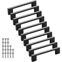 SO-TECH® Möbelgriff Bügelgriff Blackline XII schwarz matt - inkl. Schrauben (Spar-Set, 10-St), Schubladengriff Schrankgriff Bohrlochabstand (BA) 96 mm