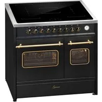 GURARI Induktions-Standherd E 913 DF RU BL, Retro Elektro Standherd 90 cm, Range Coocker mit FLEX Induktion