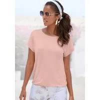 Vivance Kurzarmshirt mit Gummizug im Bund Sommershirt aus weichem Viskose-Stretch