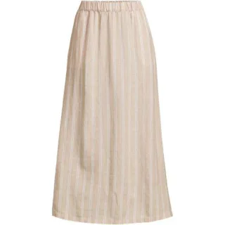 Premium Reinleinen-Midirock mit Elastikbund für Damen in Plus-Größe, Damen, size: plus, Elfenbein, Leinen, by Lands' End