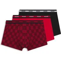 HUGO Trunk (Packung, 3-St) aus Stretch-Baumwolle mit Logo am Bund, körpernah