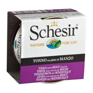 Schesir Gelee 12x85g Thunfisch mit Rinderfilet