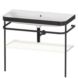 Duravit Happy D.2 Plus c-bonded Set mit Metallkonsole Weiß Supermatt 975x490x850 mm - HP4738N8484 HP4738N8484