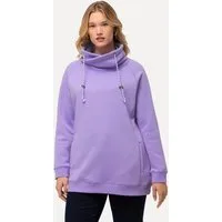 Ulla Popken Sweatshirt Sweatshirt weiter Stehkragen Taschen
