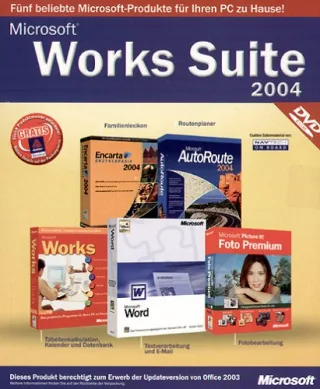 MS Works Suite 2004 DVD W32
