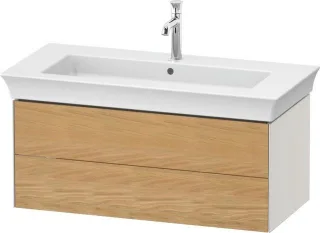 Duravit White Tulip Waschtischunterbau wandhängend Natur Eiche & Nordic Weiß Matt & Seidenmatt 984x4 WT43420H5390010