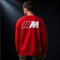 BMW Rundhalspullover BMW M Logo Oversize Sweater rot Pullover