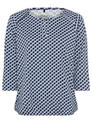 Olsen - T-Shirt Long Sleeves power navy - Gr. - 48