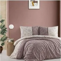 ZIRVEHOME Bettwäsche Baumwolle Bettbezug Ornament Design in Braun, Beige, Creme Diana P1, Renforce, 3 teilig, 200x220 Ornament Design in Braun, Beige und Cremetönen