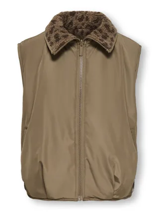 KIDS ONLY - KOGSIF REVERSIBLE WAISTCOAT VD OTW Braun - Gr. - 164