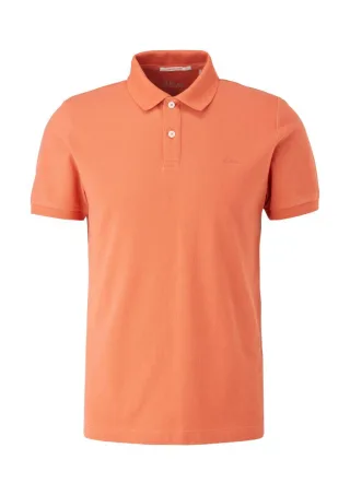 s.Oliver Red Label - Regular fit: Piqué-Poloshirt orange - Gr. - S